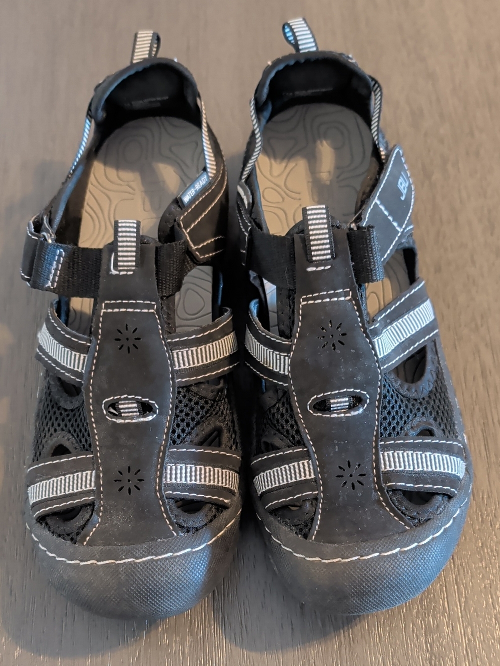 JBU Black Water Sandals